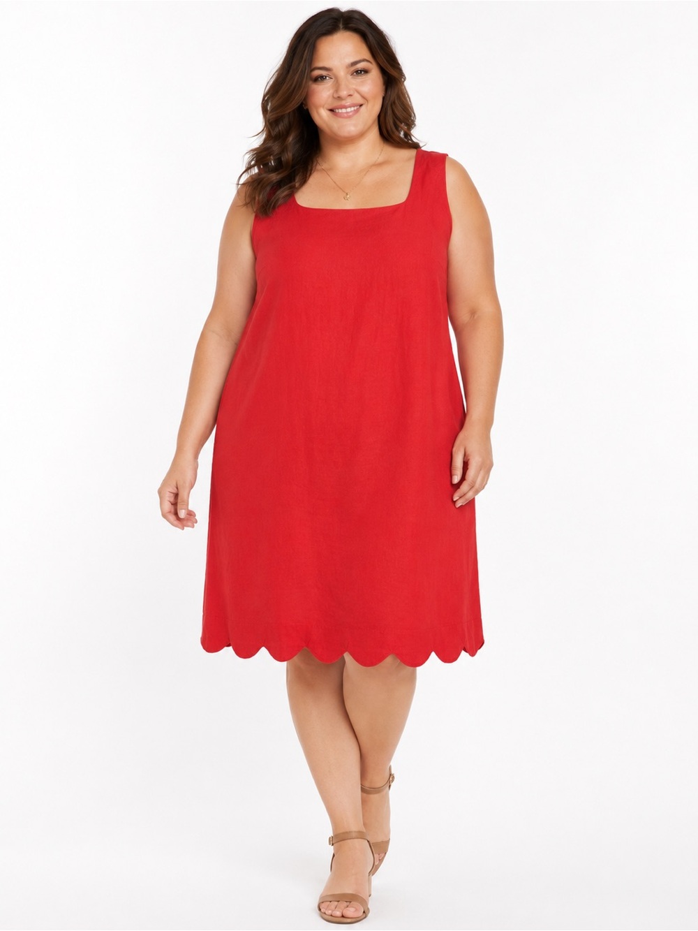 Kate Spade New York x Target Red Scalloped Shift Dress 1X